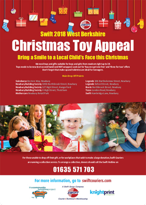 Swift Couriers West Berkshire Christmas Toy Appeal 2018